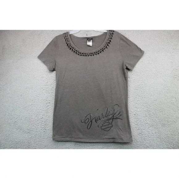 Harley-Davidson Women's T-Shirt-Size Large-Cut-Cotton Blend - Picture 1 of 8